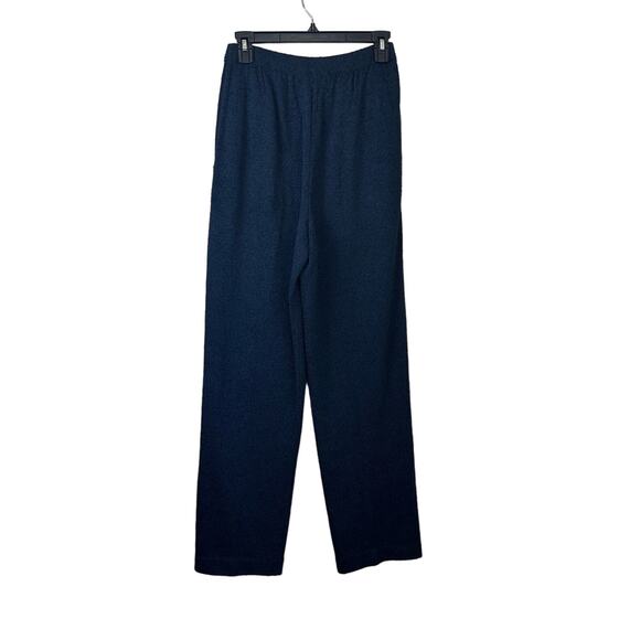 Brenda French for French Rags Blue Knit Pants with Pockets sz 2=S/M - Picture 3 of 7